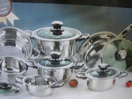 12- tlg. Kochtopfset Classic royal glasd