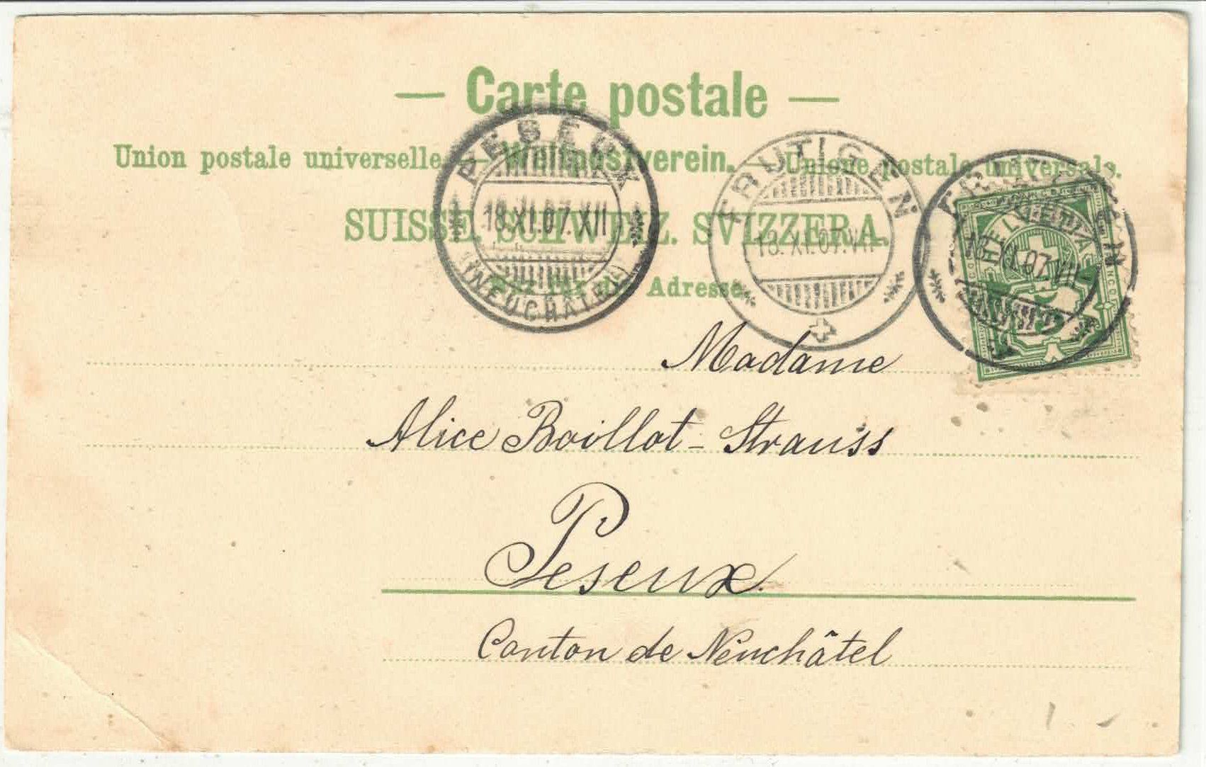Cartoline postali: Frutigen - Generalansicht 1907 – Usato da Ettingen venduto da Kartenplanet 1