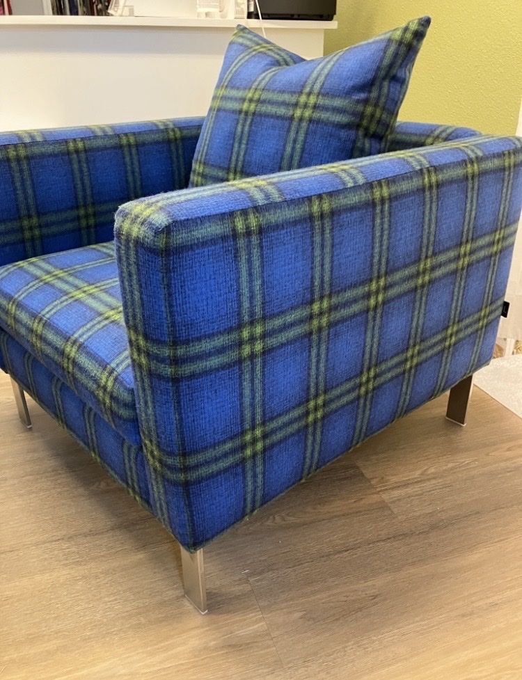 Poltrone: Gemütlicher Sessel im Karomuster - Designers Guild – Usato da frauenfeld venduto da Lahu8 1