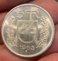 Suisse 5 Francs 1965 argent