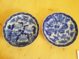 2 rare antike Teller Arita Meiji-Zeit, Japan 1868-1912