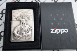 ZIPPO Feuerzeug - SITTING BULL - heavy plate - 3D - 2009