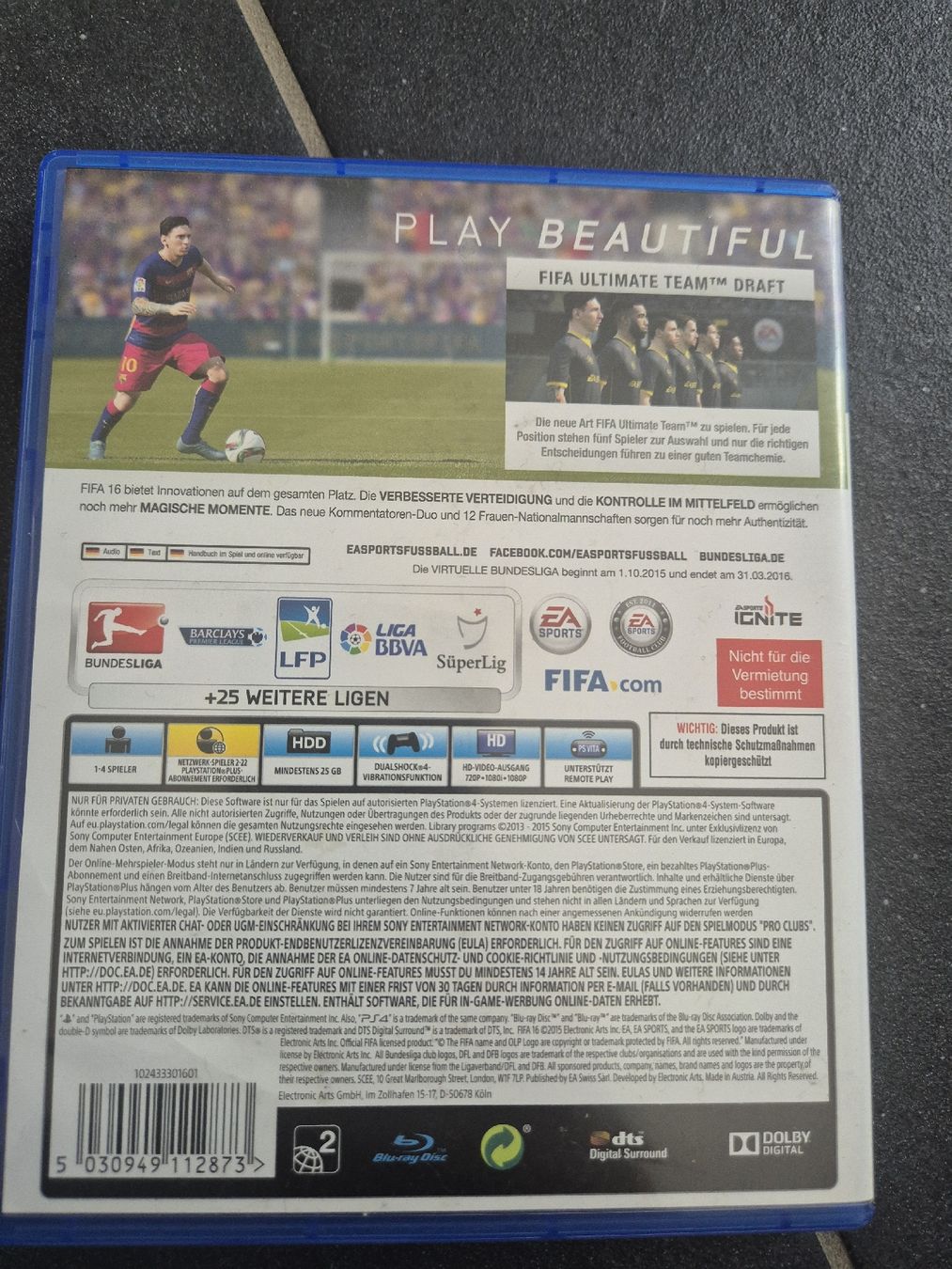 Sony Giochi: FIFA 16 - PS4 - Fussball Klassiker sichern! – Usato da Büsserach venduto da Fairprice_83 1