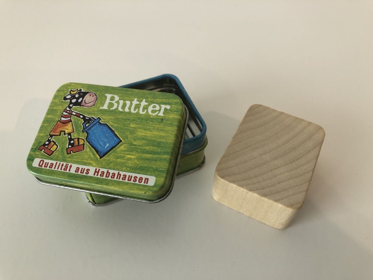 Haba Spielzeuge: Haba Butterdose mit Holzbutter – Gebraucht aus Zollikofen von DelNero