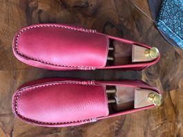 Moccasin rotes Leder Grösse 43