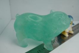 Kung Fu Panda  Fluorit   Grün  Glücks  Schwein  10cm