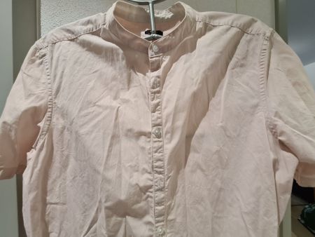 Herren Kurzarm Hemd, slim, rosa, OVS, Stehkragen, M