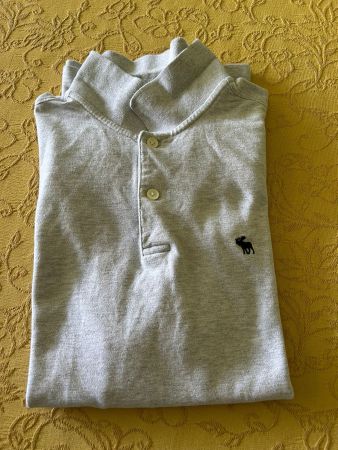 Polo Abercrombie & Fitch grigio chiaro tg. XXL cotone