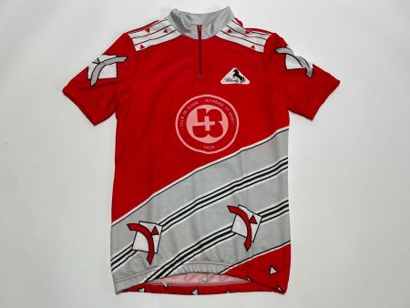 Vintage 80s Blacky Bike Jersey Tour Suisse Swiss Made Sz S