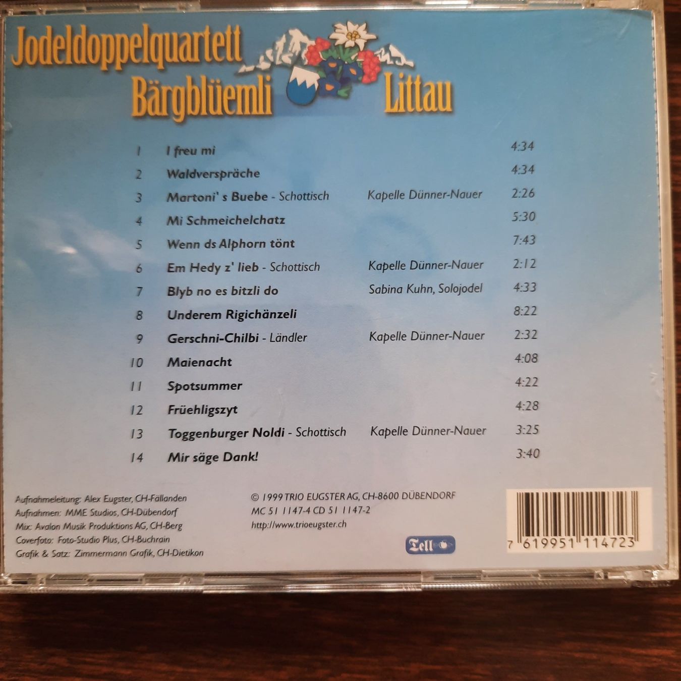 CD: CD Jodeldoppelquartett Bärgblüemli – Nuovo e nell'imballaggio originale da Hinwil venduto da Zom 1