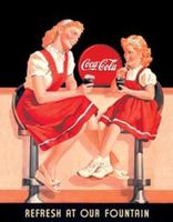 Blechschild-COCA-COLA-REFRESH AT OUR FOU - 30 X 40 CM