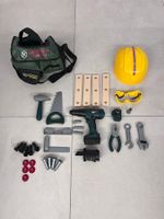 Spielzeug-Werkzeugtasche für Kinder mit Akku-Bohrmaschine,
