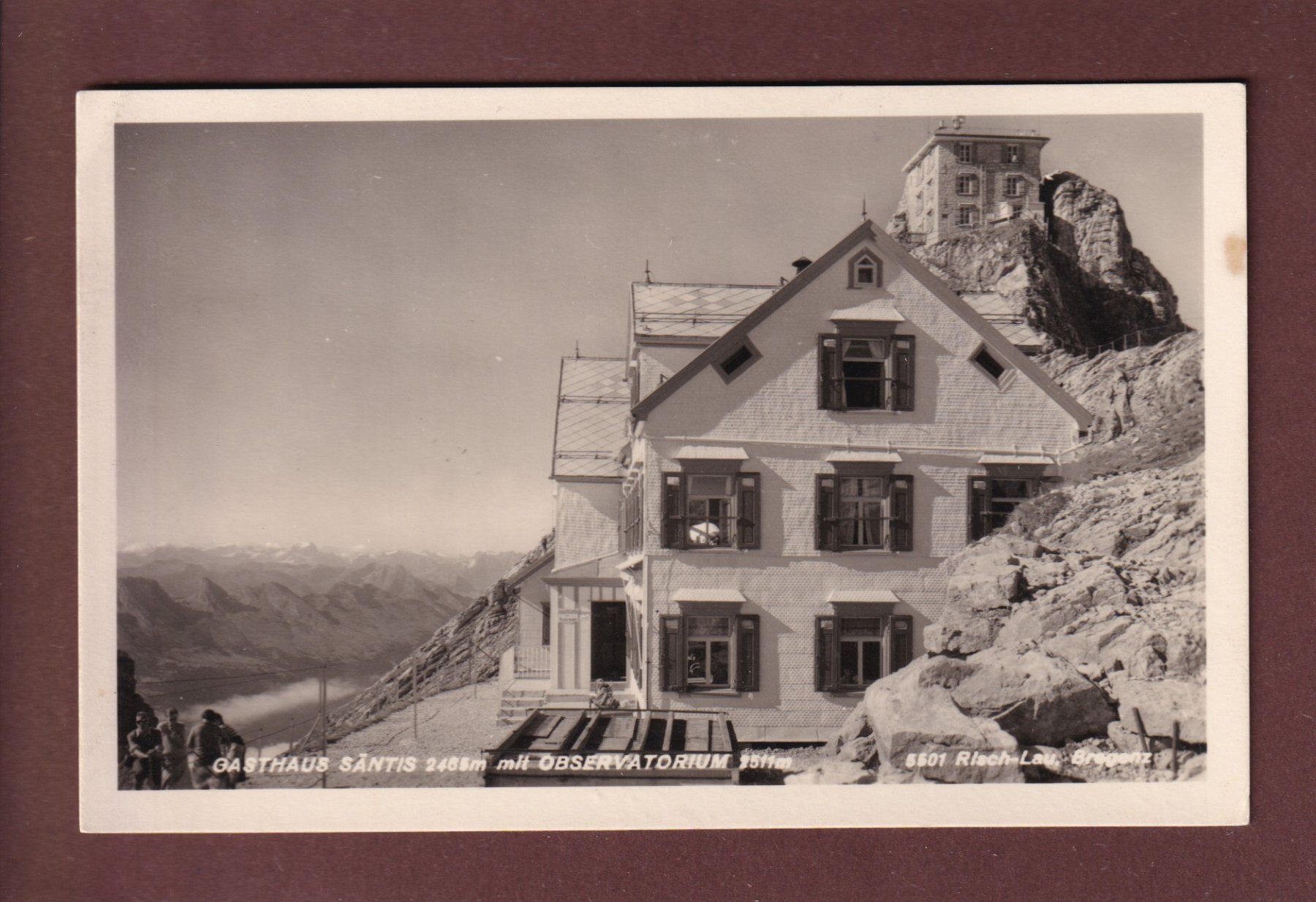 Ansichtskarten: Gasthaus SÄNTIS - Observatorium - 1933 – Gebraucht aus Pully von nicecards