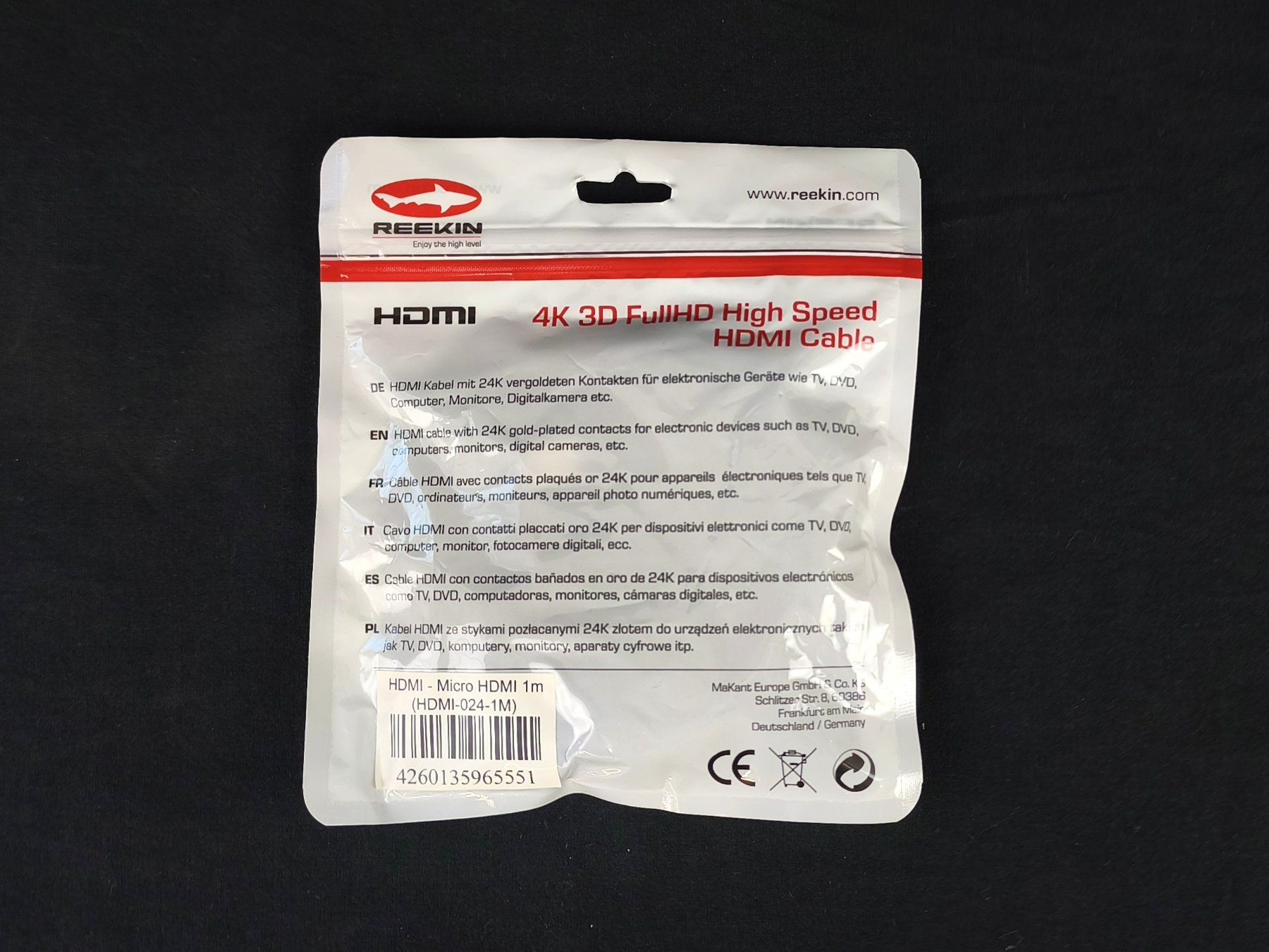 Câbles: Reekin 4K 3D FullHD High Speed HDMI Cable – Neuf (Voir description) à Pratteln par Restwert_Pratteln 2