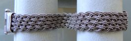 Schweres, geflochtenes Silber 800 Armband 19,5 cm