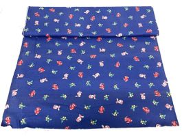 Flanellstoff BW/Polyester blau- 300 cm x 140 cm breit