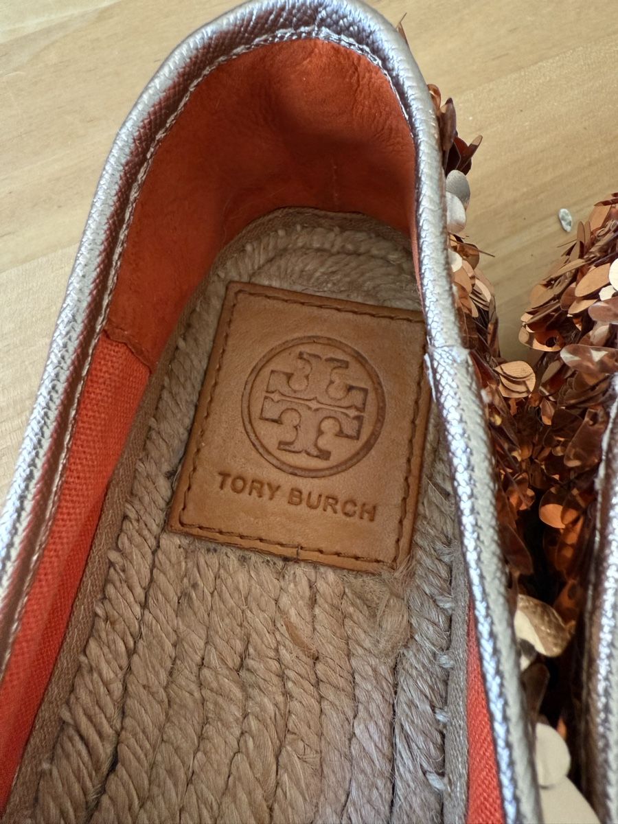 Tory Burch Scarpe da donna: Tory Burch Espadrilles, Gr. 37, paillettenbesetzt – Usato da Mettmenstetten venduto da _4_YOU_ 4