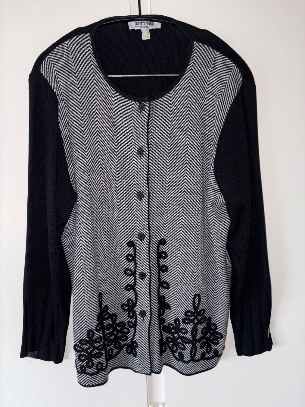 Giacche: Strickjacke schwarz / weiss-schwarz gemustert, Roberto Naldi – Usato da Oberrieden venduto da pet_n2c2