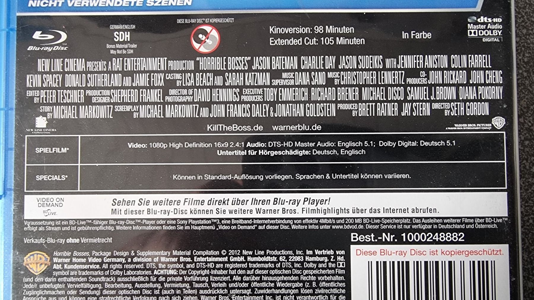 Alle DVDs: Blu Ray - Kill the Boss / Colin Farrell – Gebraucht aus Oetwil am See von fineli2 1