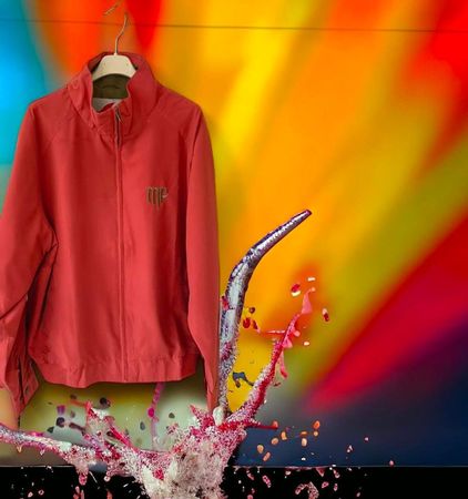 Herren Jacke Rot – Sommerjacke Windbreaker Reissverschluss N