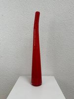 Vintage Murano Glasvase in Rubinrot handgefertigt 57 cm