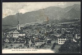 Kerns, Ortsansicht mit Arvigrat und Hote