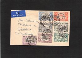 Flugbrief Nigeria nach Zürich , 1957