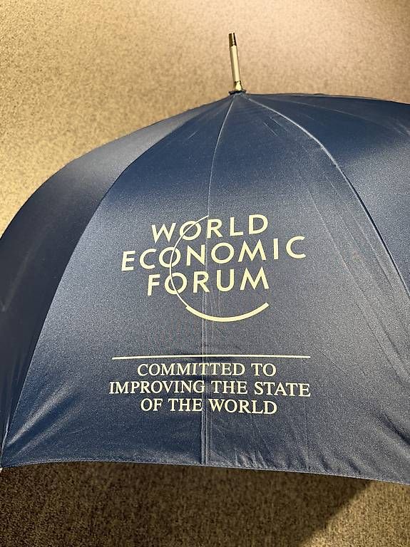 Ombrelli: Parapluie bleu foncé WEF – Usato da Genève venduto da flocon06
