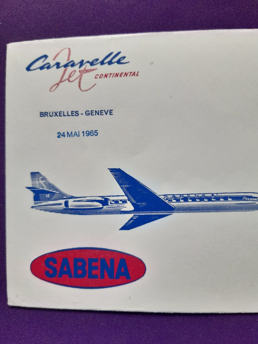 Tutti i francobolli: Flugbrief Brüssel - Genf mit SABENA 24.Mai 1965 – Usato da Wangs venduto da weisstannen01 1
