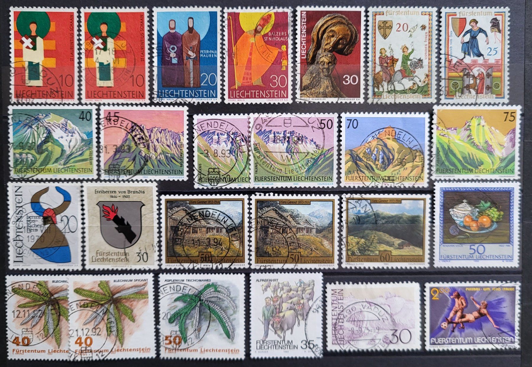 Tutti i francobolli: Liechtenstein, Lot – Usato da Castione venduto da Rx-stamps 1