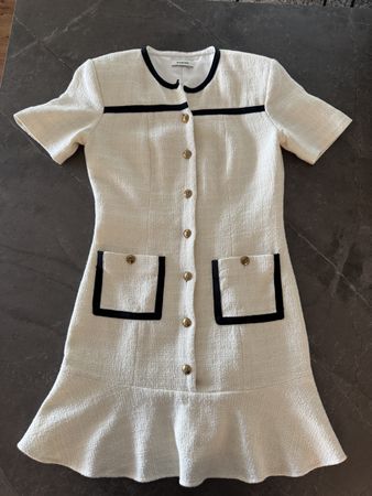 Sandro Paris Kleid (Nava) Creme-Weiss Gr.36