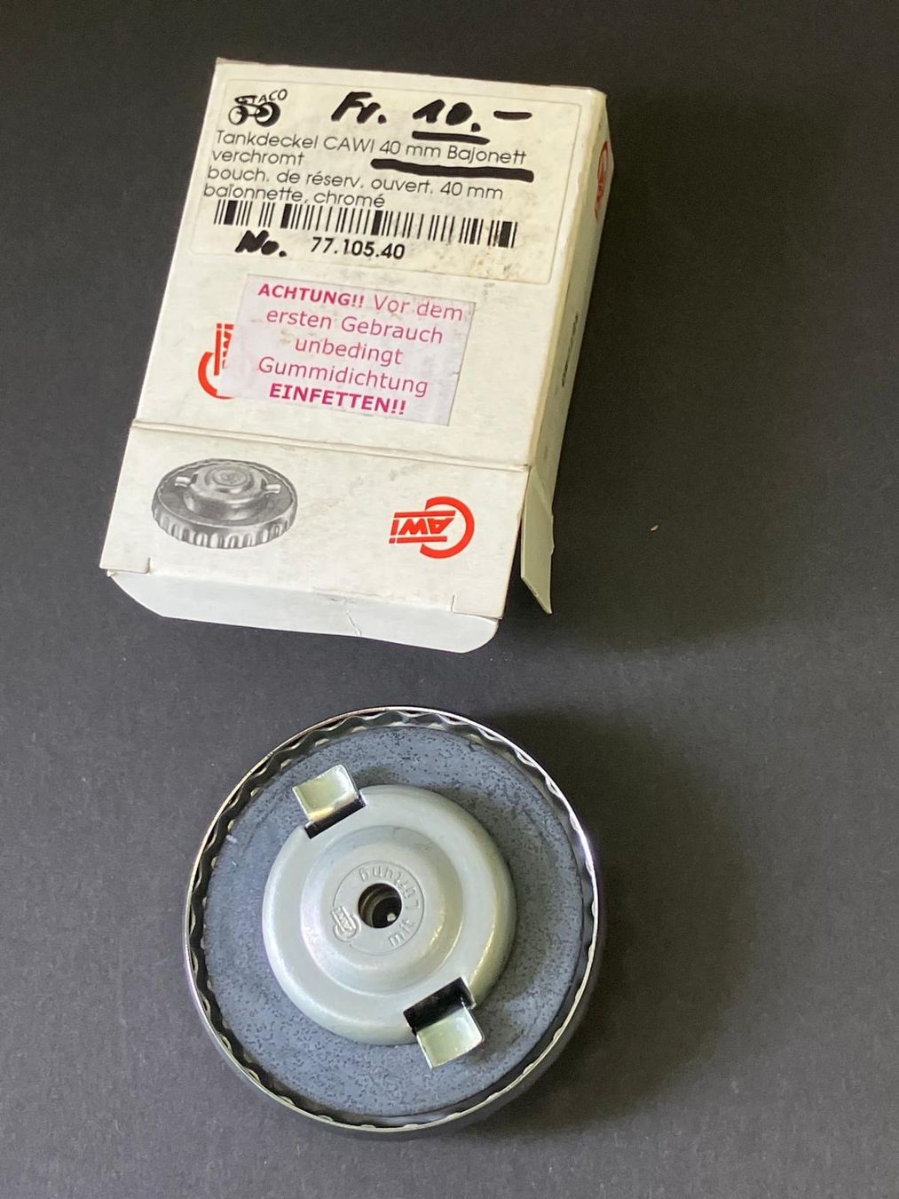 Parti ricambio per ciclomotori: Tankdeckel CAWI, original, 157/40 – Usato da Regensdorf venduto da 7ws8 1