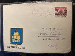 Ungarn 1980 ill. Brief 4 Ft Szentendre Ortsstempel