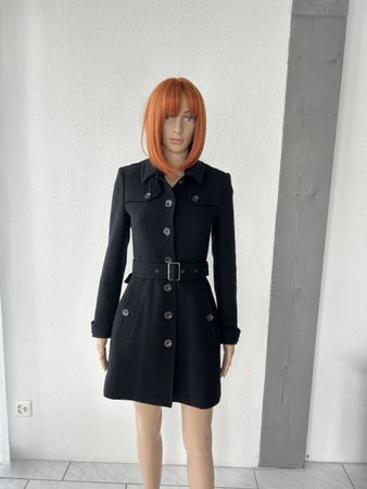 Winter Trench Coat: Burberry Brit, Black, Size UK 4 🧥