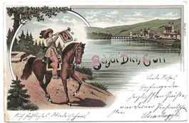Behüt Dich Gott ! Der Trompeter von Säckingen - Litho - 1899