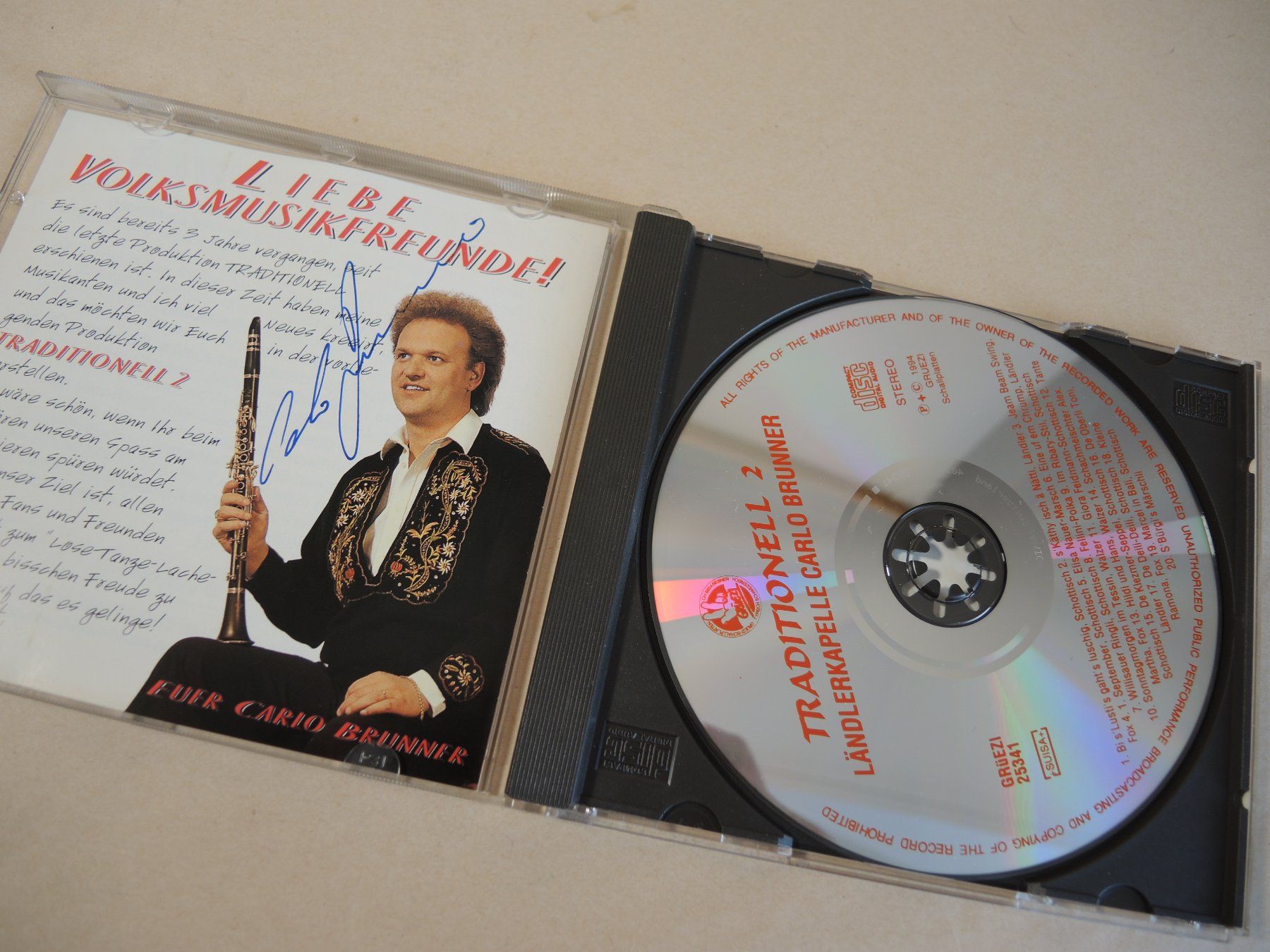 CD: Carlo Brunner - Traditionel 2 - Signierte CD Ländlerkapelle – Usato da Rorschach venduto da maeck8 1