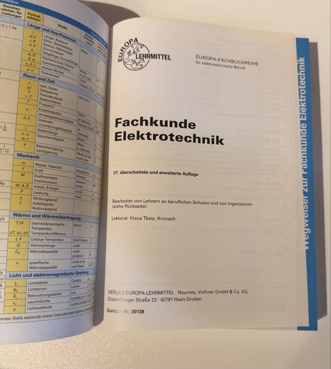 Libri: Fachkunde Elektrotechnik Buch – Usato da Au SG venduto da Bego1 2