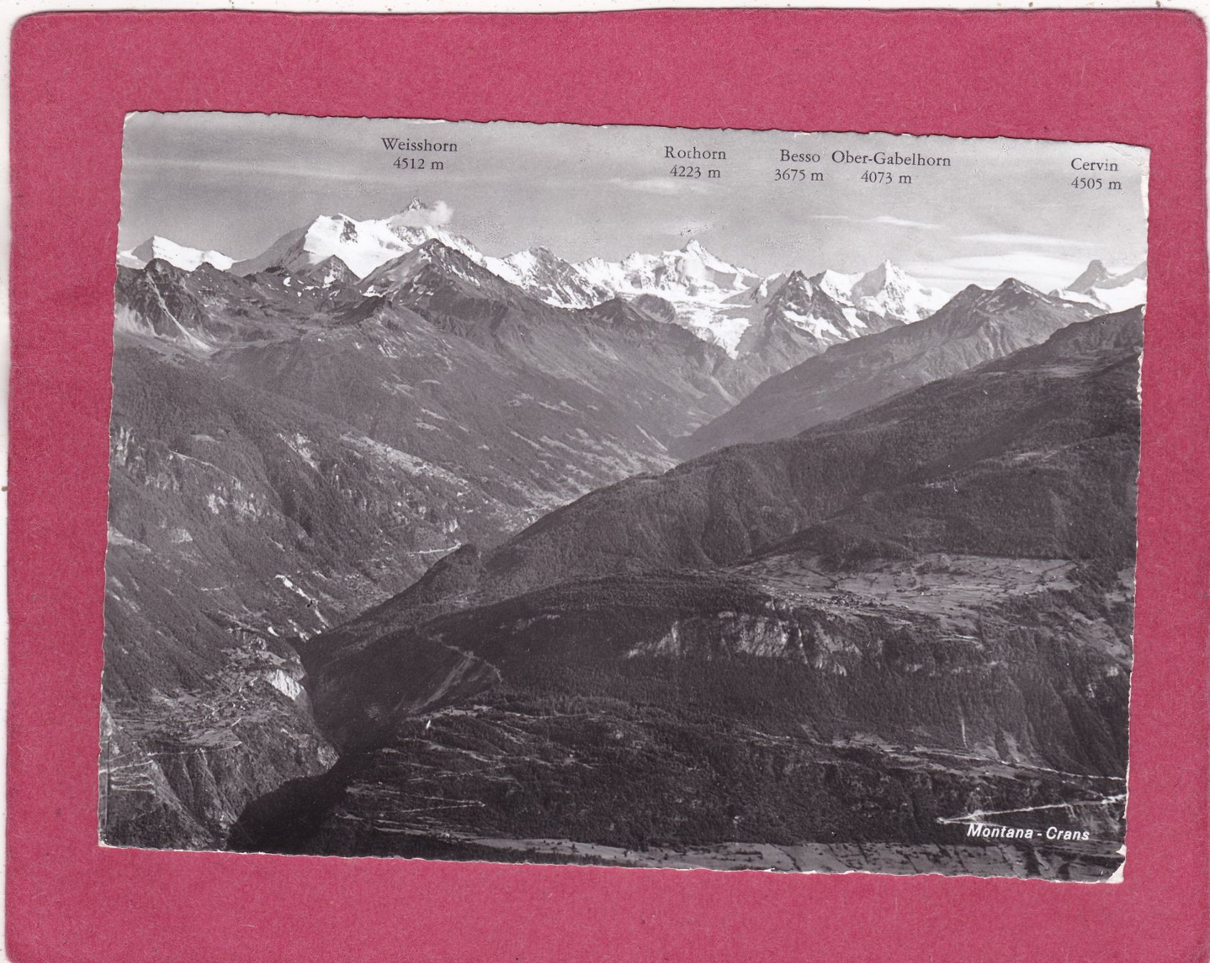 Ansichtskarten: Montana - Crans 1957 – Gebraucht aus Herisau von Lisegrat2008