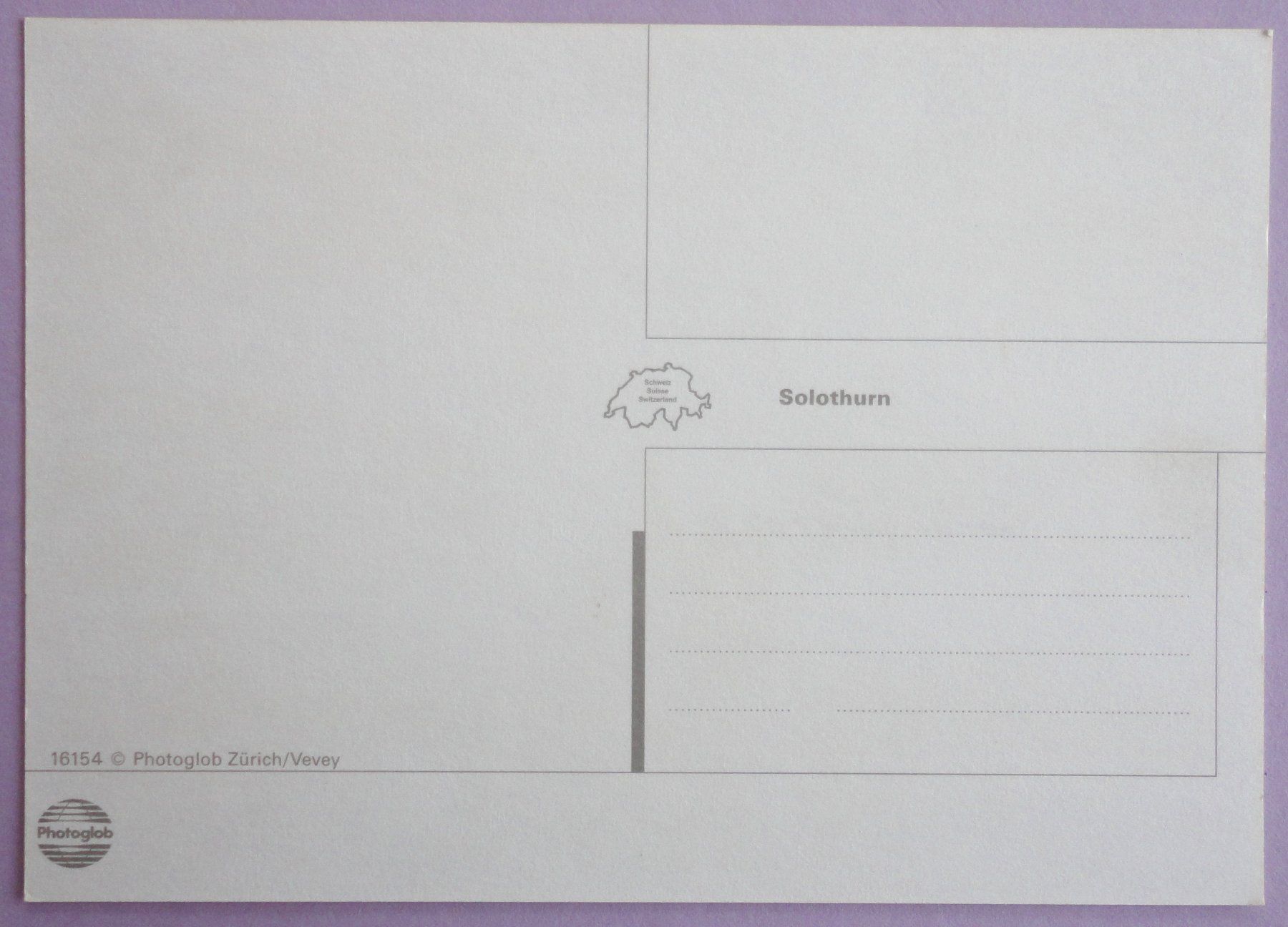 Cartoline postali: Solothurn – Usato da Fétigny venduto da Billy2miny 1