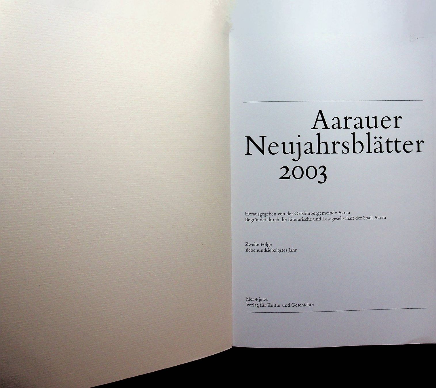 Libri: Aarauer Neujahrsblätter 2003 – Usato da Reitnau venduto da Zaomir 1