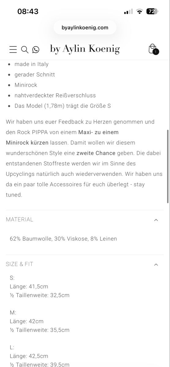 Gonne: Aylin Koenig Minrock Pippa, Beige - Gr. L – Nuovo (secondo la descrizione) da Andwil SG venduto da nin_y2zm 9