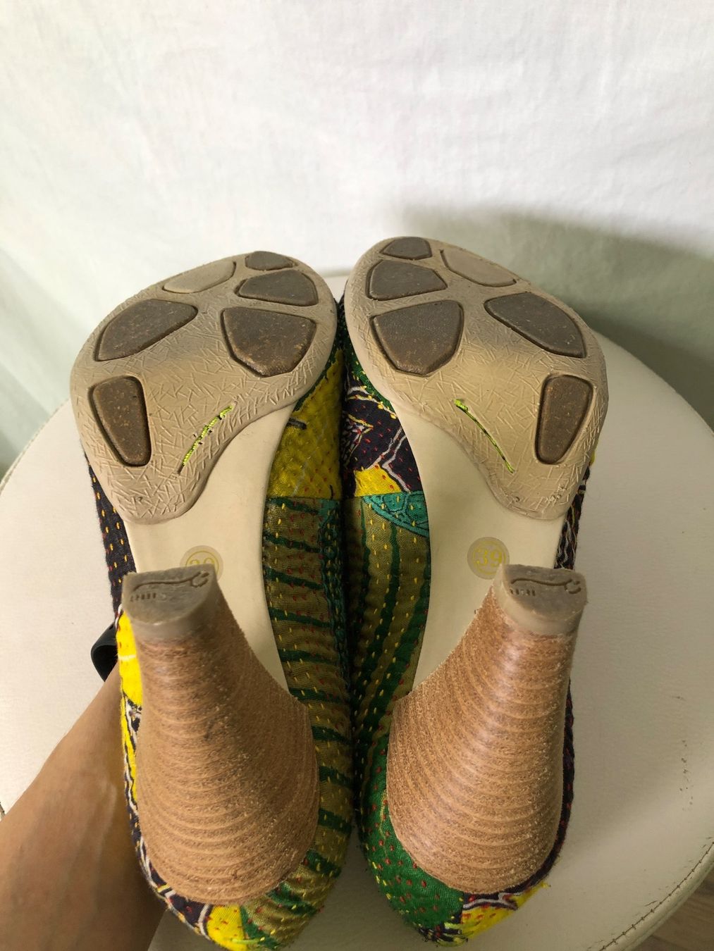 Damenschuhe: Escarpins Terra Plana patchwork vert et jaune 39 – Neu (gemäss Beschreibung) aus Coppet von Vanessamode 8