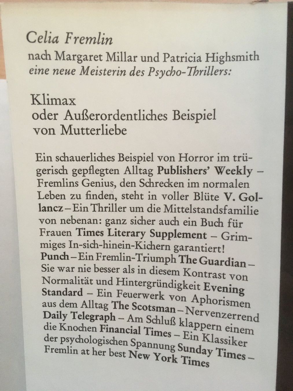Bücher: Klimax oder Ausserordentliches Beispiel von Mutterliebe – Gebraucht aus Grenchen von Kogi7 6