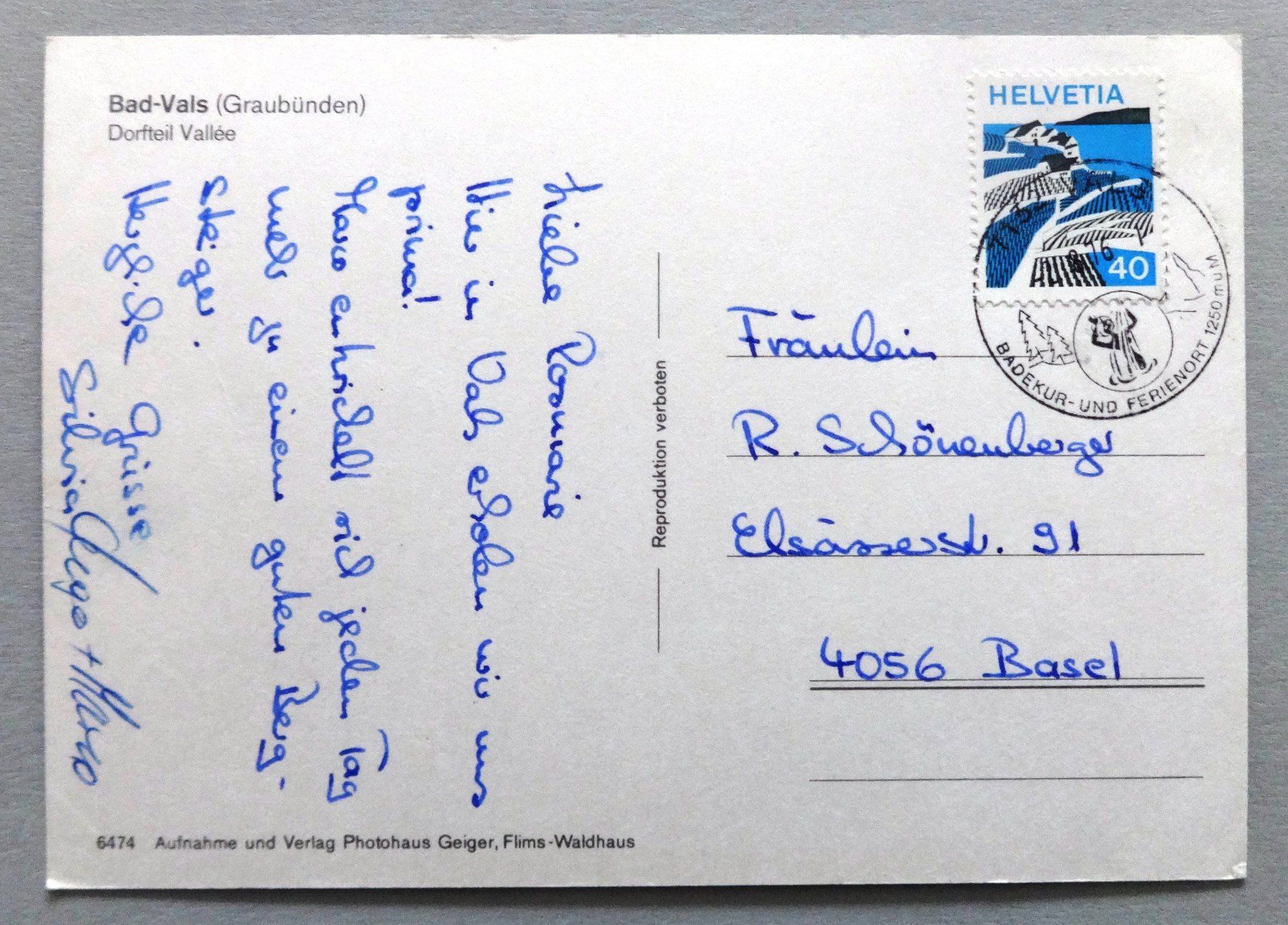 Cartoline postali: Bad-Vals, Dorfteil Vallée – Usato da Fétigny venduto da Billy2miny 1