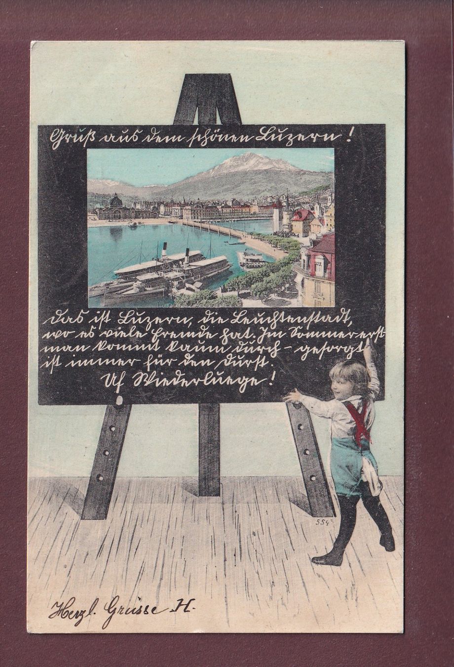 Ansichtskarten: Gruss aus LUZERN - 1907 Feldpost – Gebraucht aus Pully von nicecards