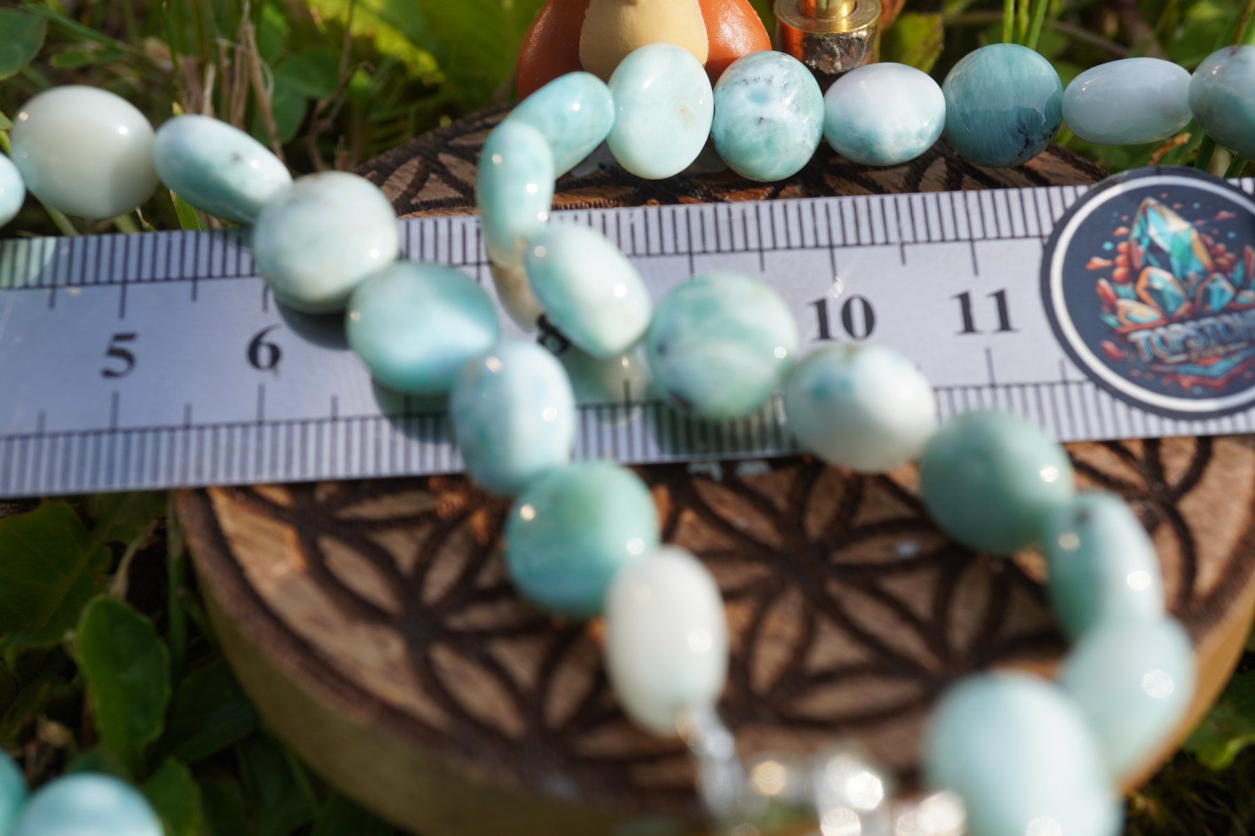 Ketten: Larimar  Plates     TOP Kette mit Silber  & Verschluss – Neu und originalverpackt aus Eschenbach SG von topstone 5