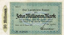 Essen 10 Mil.Mark Serie E 15.08.1923 VZ-VZ+
