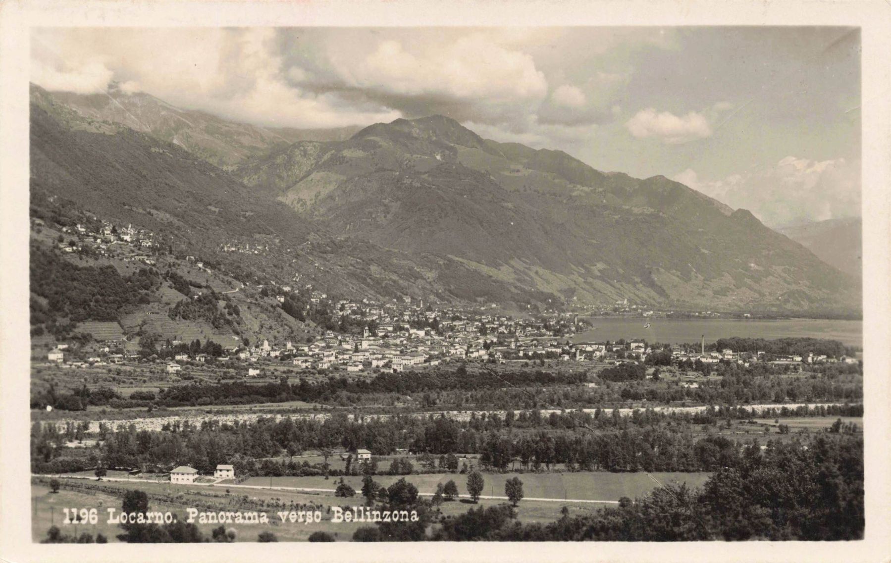 Ansichtskarten: Locarno panorama verso Bellinzona – Gebraucht aus Biasca von Blenio71