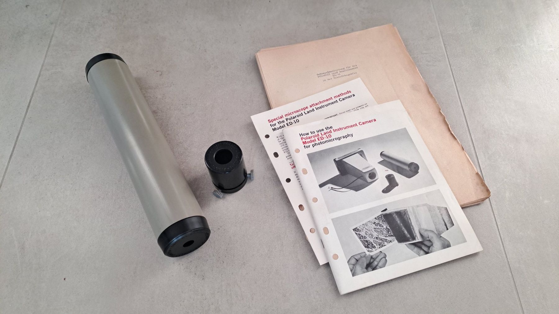 Mikroskopie: Mikroskop Adapter Polaroid Kamera ED-10 – Gebraucht aus Caslano von Welaberg