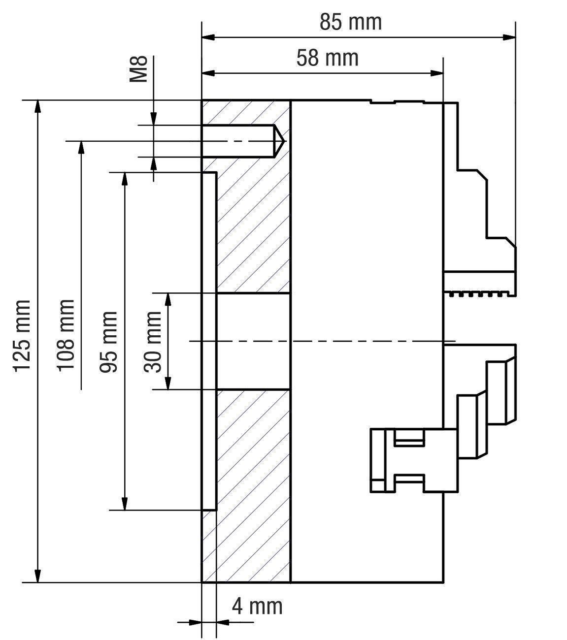 Alle Werkzeuge: WABECO 4 Backenfutter 125 mm 10731 – Neu und originalverpackt aus Bottighofen von zaap 1